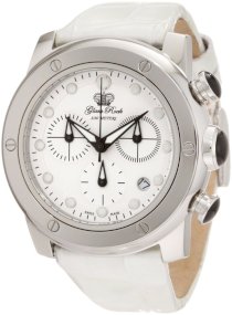 Glam Rock Women's GR50136 Aqua Rock Chronograph White Dial White Patent Leather Watch