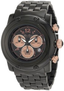 Glam Rock Men's GK1116 Miami Chronograph Black Dial Black Ion-Plated Stainless Steel Watch