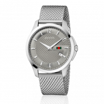 Gucci Men's YA126301 Gucci Timeless Anthracite Diamond Pattern Watch