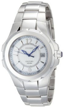 Seiko Men's SGEE65 Coutura Silver-Tone Silver And White Dial Watch