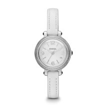 Fossil Watch, Women's Mini Heather White Leather Strap 26mm ES3281