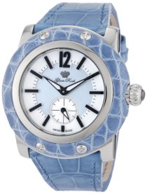 Glam Rock Women's GR11006 Miami Mother-Of-Pearl Dial Blue Alligator Watch