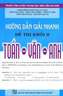 Hướng dẫn giải nhanh đề thi khối D (Toán - Văn - Anh)