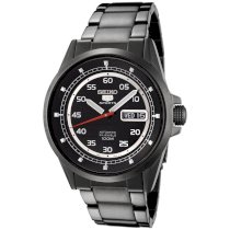 Seiko Men's SNZH27 Seiko 5 Automatic Black Dial Black Ion-Plated Stainless Steel Watch