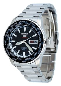 Seiko 5 Sports #SRP127J1 Men's Stainless Steel 24 Jewels World Time Automatic Watch