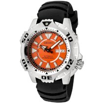 Seiko Men's SKZ281 5 Sports Automatic Orange Dial Black Rubber Diver Watch