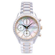 Seiko Women's SNDY18 Two Tone Stainless Steel Analog with Mother-Of-Pearl Dial Watch