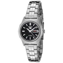 Seiko Women's SYMH63 Seiko 5 Automatic Black Dial Stainless Steel Watch