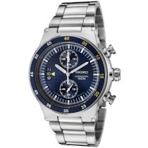 Seiko Men's SNN117 Chronograph Blue Dial Stainless Steel Watch