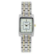 Seiko Women's SUP079 Two Tone Stainless Steel Analog with White Dial Watch
