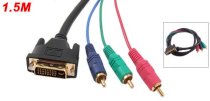 DVI to Component RCA Video + Audio Cable (1.5M-Length)