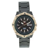 Seiko Men's SRP148 Stainless Steel Analog with Brown Dial Watch