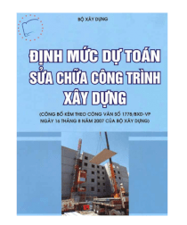 Định mức dự toán sửa chữa công trình xây dựng