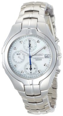 Seiko Women's SNDZ25 Excelsior Chronograph Silver-Tone Watch