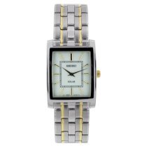 Seiko Women's SUP893 Two Tone Stainless Steel Analog with White Dial Watch