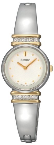 Seiko Women's SUJG32 Crystal Bangle White Dial Watch