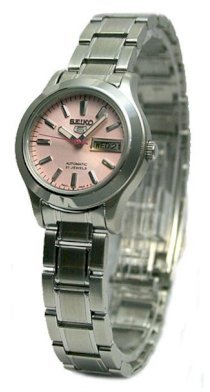 Seiko Women's SYMD91 Stainless Steel Analog with Pink Dial Watch
