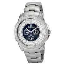 JBW Men's JB-6212-200-B "Excalibur" Champagne Silver Stainless Steel Multifunction Diamond Watch 
