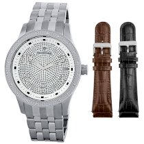 JBW Men's JB-6238-G.2bandset Pantheon Band Set Diamond Accented Bezel Watch