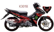 Decal trang trí xe máy Yamaha Exciter Monster Red Edition K3018
