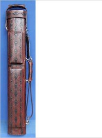 J flowers Real Leather 2x4 Hand-Carved Pool Cue Cases