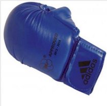 Adidas Boxing Gloves Mens Training WKF Karate Mitts Blue With Thumb New