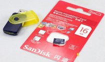 Combo SanDisk MicroSDHC 16GB -  đọc thẻ xoay đa năng 