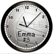 Personalied Volleyball Wall Clock Art Decor Spors Bedroom Team Gift Girls