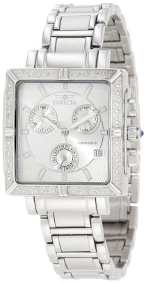 Invicta Women's 5377 Square Angel Diamond Stainless Steel Chronograph Watch