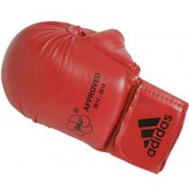 New Adidas Men Training WKF Karate Mitts Red Boxing Gloves with Thumb
