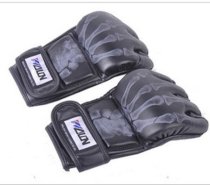 New Grappling MMA Sanda Gloves UFC Boxing Fight Gloves PU Leather Black