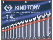 Bộ cờ lê vòng miệng hệ Inch 14 cái KingTony 1214SR