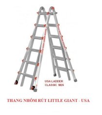 Thang nhôm rút chữ A Little Giand M-26