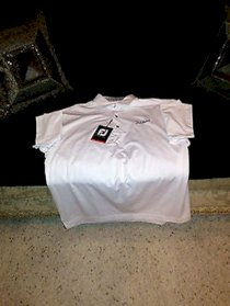 NWT Footjoy Pro Dry Lisle Large Shirt White