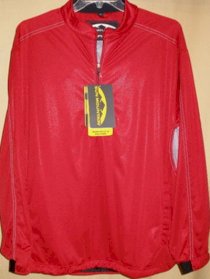 Sun Mountain Rainflex Lightweight long slv Waterproof 1/2 Zip Pullover XXL(Red