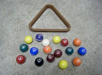 Vintage Miniature Small Billiards Pool Table Balls * 16 ct. Partial Set 1 1/2"sz