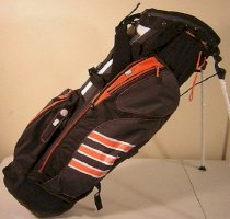 New Adidas Clutch Golf Stand Bag Black/Grey/Orange