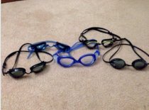Lot Of 5 Pairs Of Swim Goggles (4 Are Speedo)