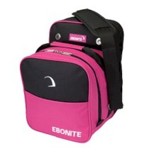 Ebonite Compact 1-Ball Bowling Ball Bag - Pink/Black
