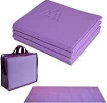 Khataland YoFoMat, Folding ECO Yoga Mat, Ultra Thick, ex Long 72In;x24In; Purple