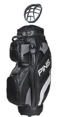 Karsten PING Golf 2014 DLX D L X Cart Bag Black Charcoal Silver 14 way top NEW