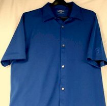 Mint PGA Tour Button UP Golf Shirt Extra Extra Large XXL Polo Dry Cool