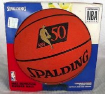 Brand New Spalding NBA 50 Outdoor Rubber Basketball/Official Sz and Wt/W/Box