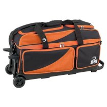 BSI 3 Ball Roller Bag - Black/Orange
