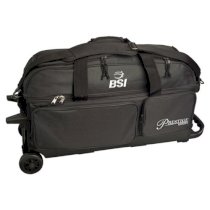 BSI Prestige 3 Ball Roller Bag - Black/Silver Embroidery