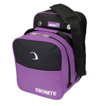 Ebonite Compact 1-Ball Bowling Ball Bag - Black/Purple