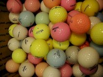 50 colored near mint golf balls Precept, Pinnacle, Top-Flite, Slazenger