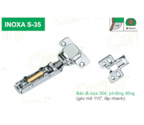 Bản lề inox 304, pit-tông đồng INOXA S-35
