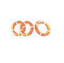 Phao PT01 tròn bọc vải màu trắng cam