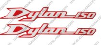 Logo trang trí xe máy DYLAN TRẮNG